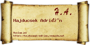 Hajducsek Adrián névjegykártya