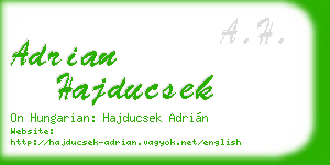 adrian hajducsek business card
