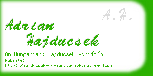 adrian hajducsek business card